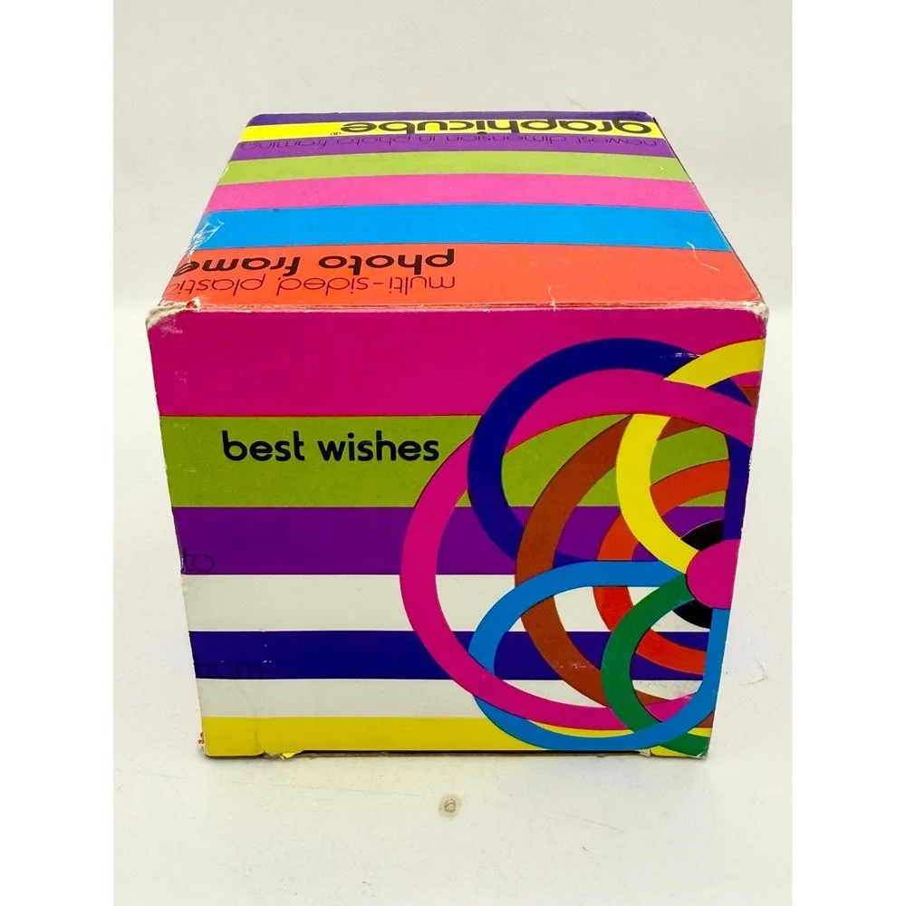 Vintage 70s Graphicana Graphicube Photo Frame New in BoxPop Art ~ 4